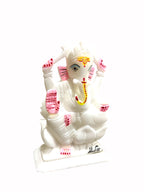 Lord Ganesha '6-Inch' (Pure Marble)