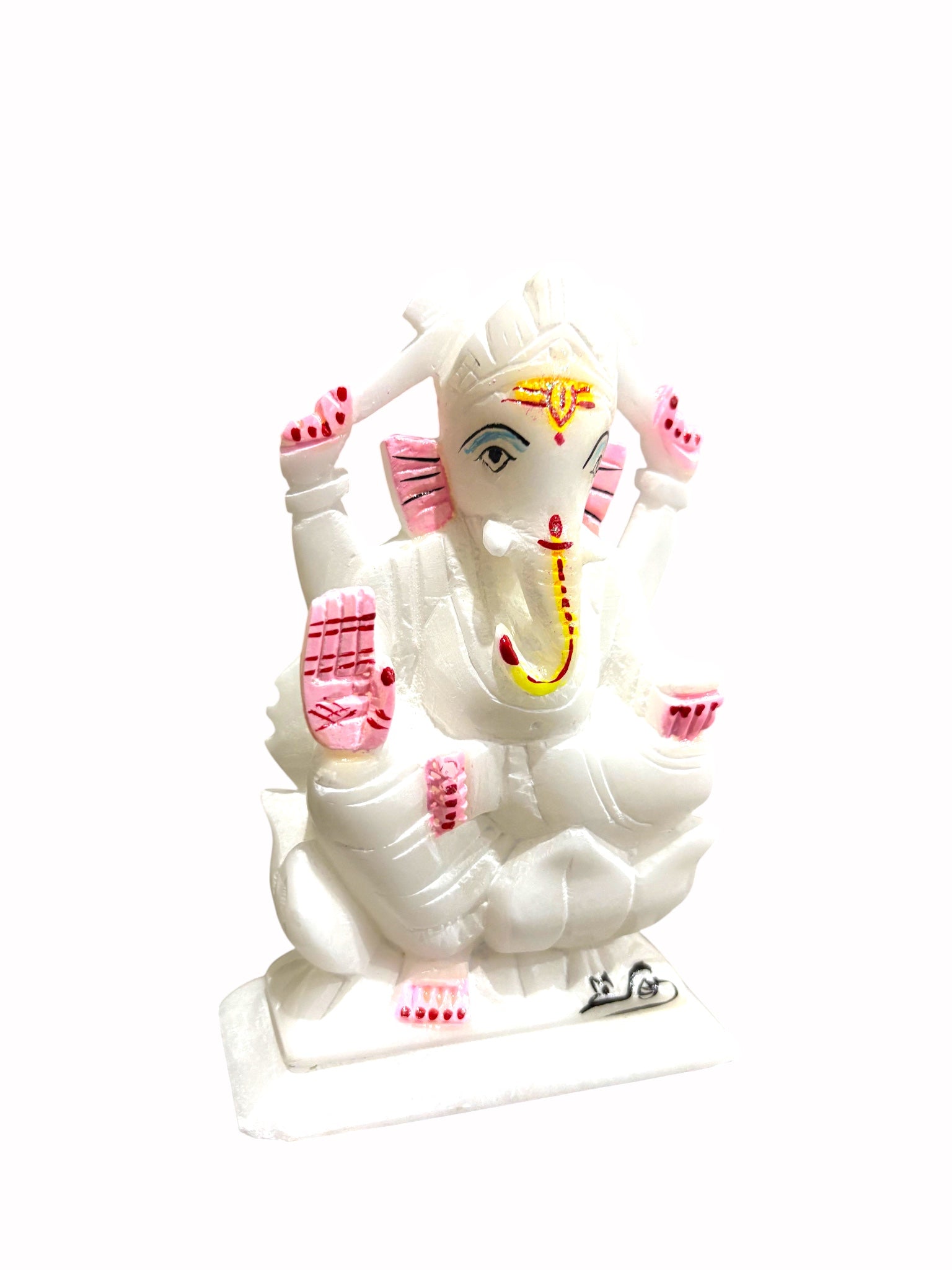 Lord Ganesha '6-Inch' (Pure Marble)
