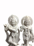 Radha Krishna (Unpainted) '15 Inch' (Pure Marble)