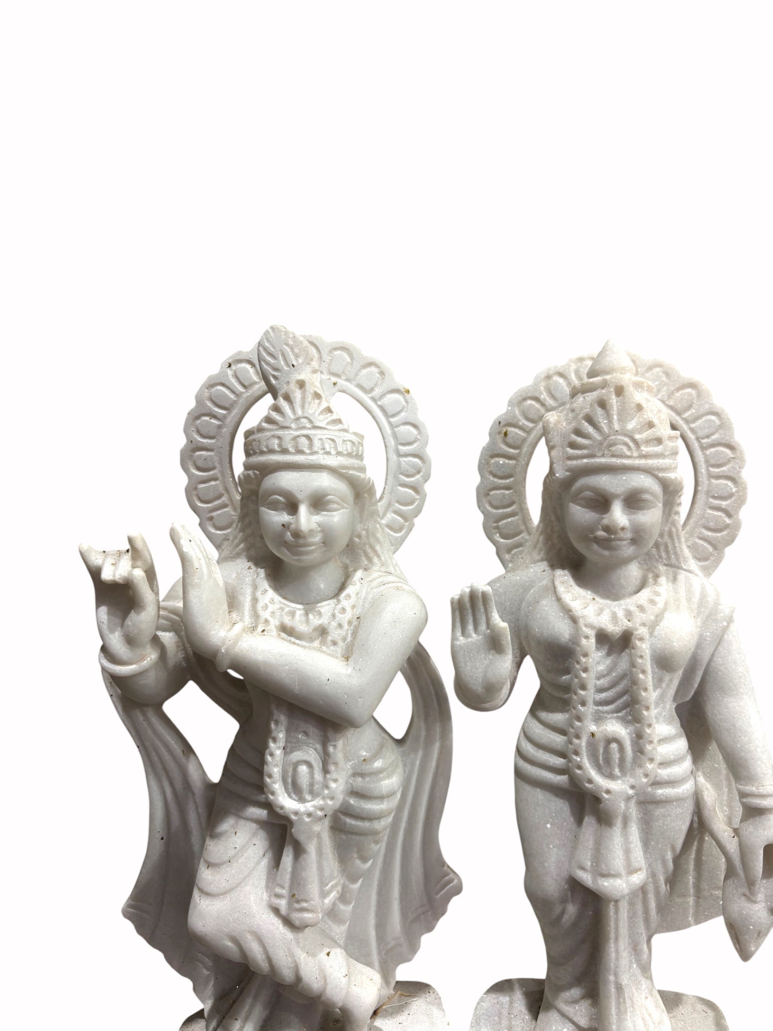Radha Krishna (Unpainted) '15 Inch' (Pure Marble)