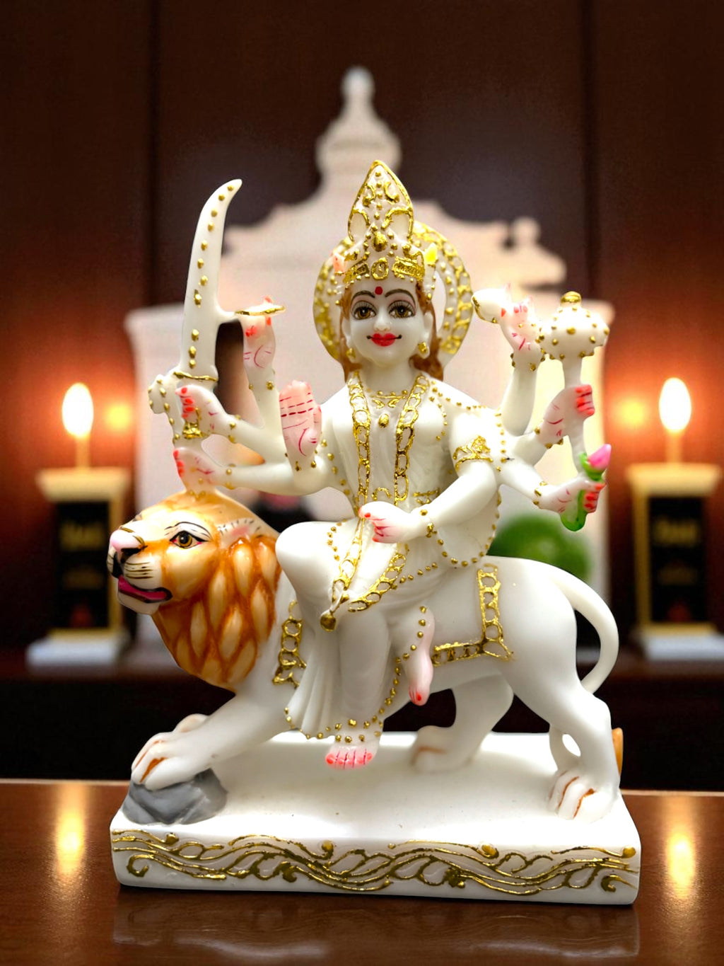 Maa Durga '7Inch' (Pure Marble)