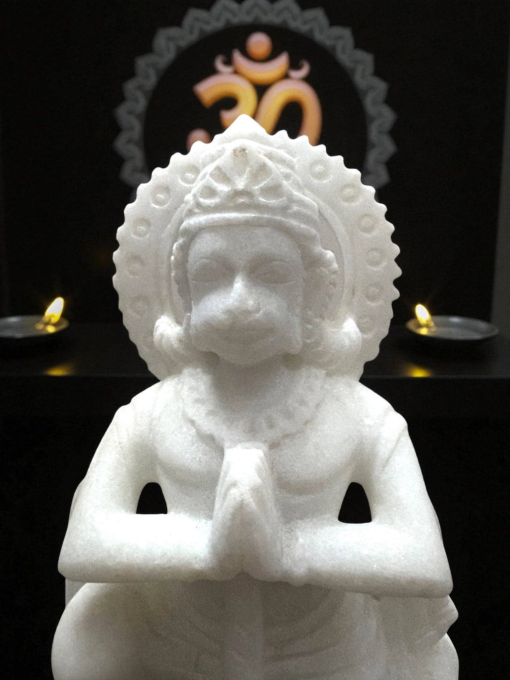 Hanuman Unpainted '10 Inch' (Pure Marble)