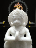 Hanuman Unpainted '10 Inch' (Pure Marble)