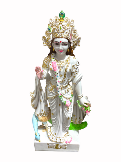 2.5 Ft Pure Marble Radha Krishna Idol