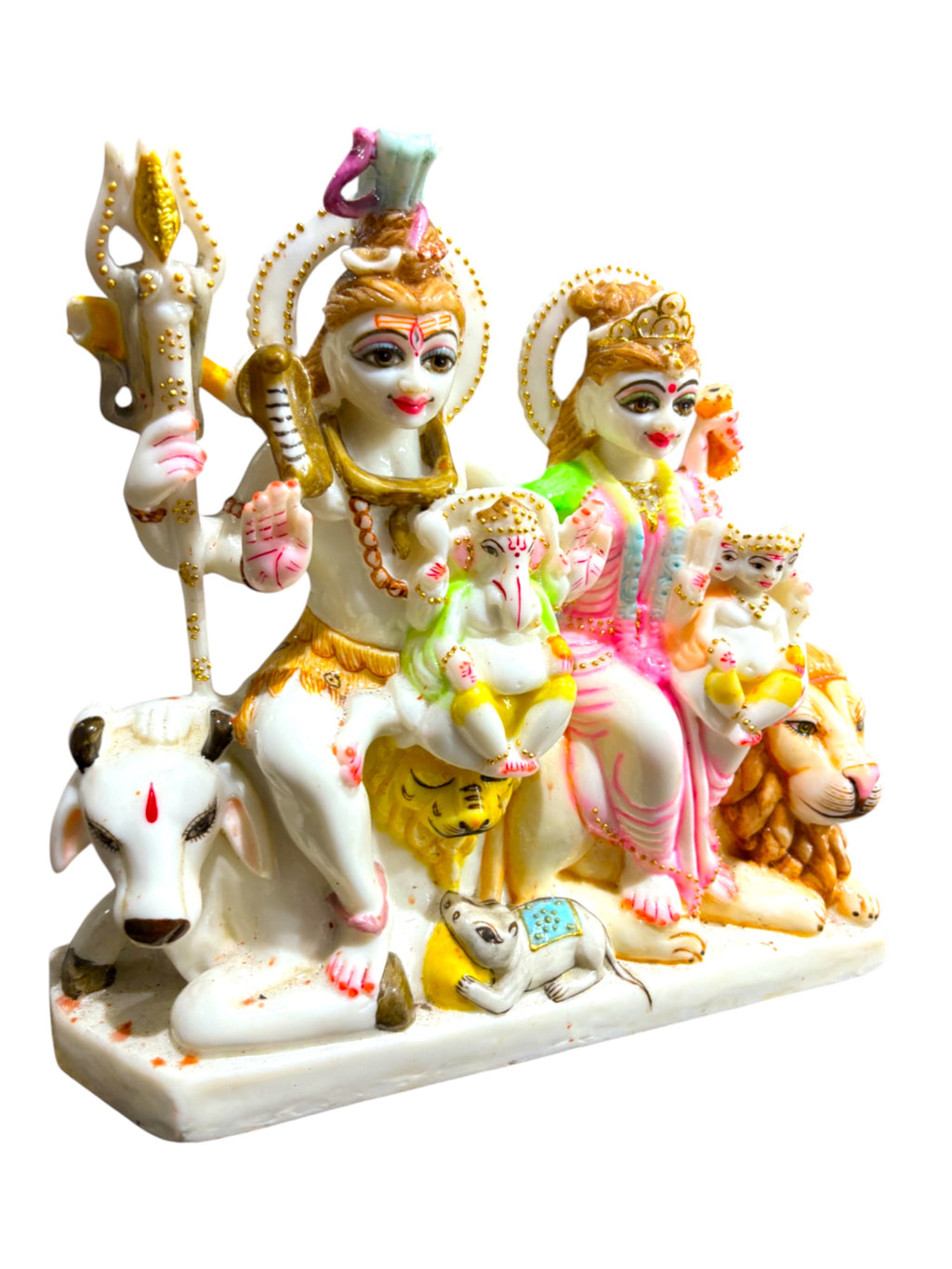 Shiv Parivar '12 Inch' (Pure Marble)