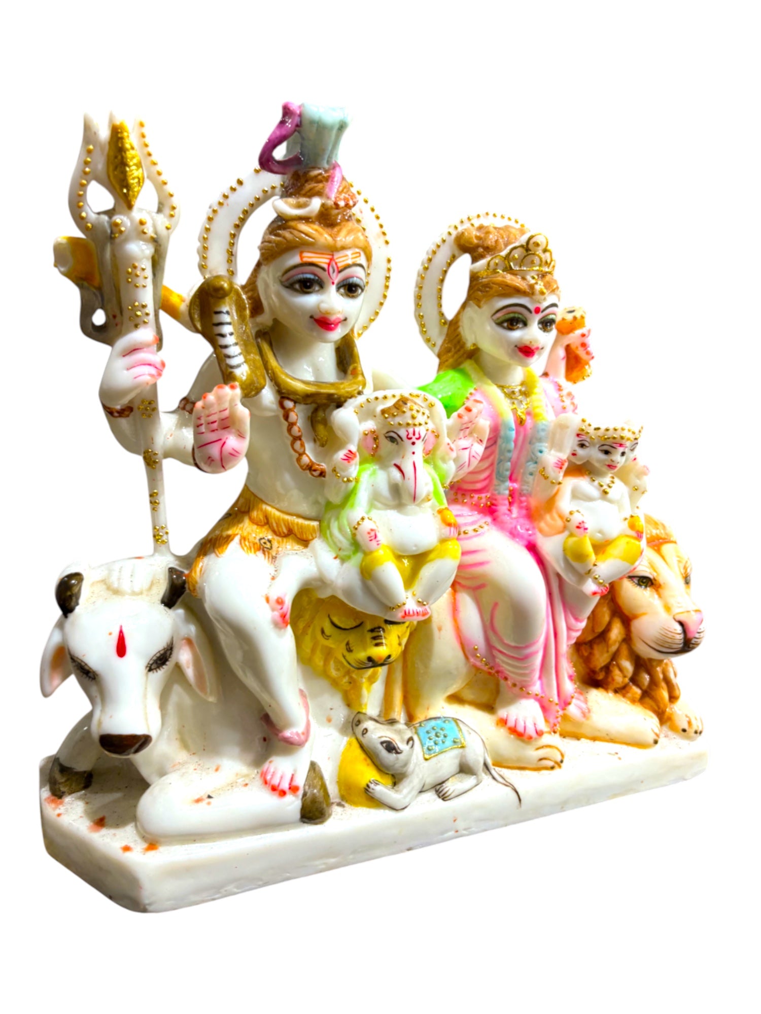 Shiv Parivar '12 Inch' (Pure Marble)