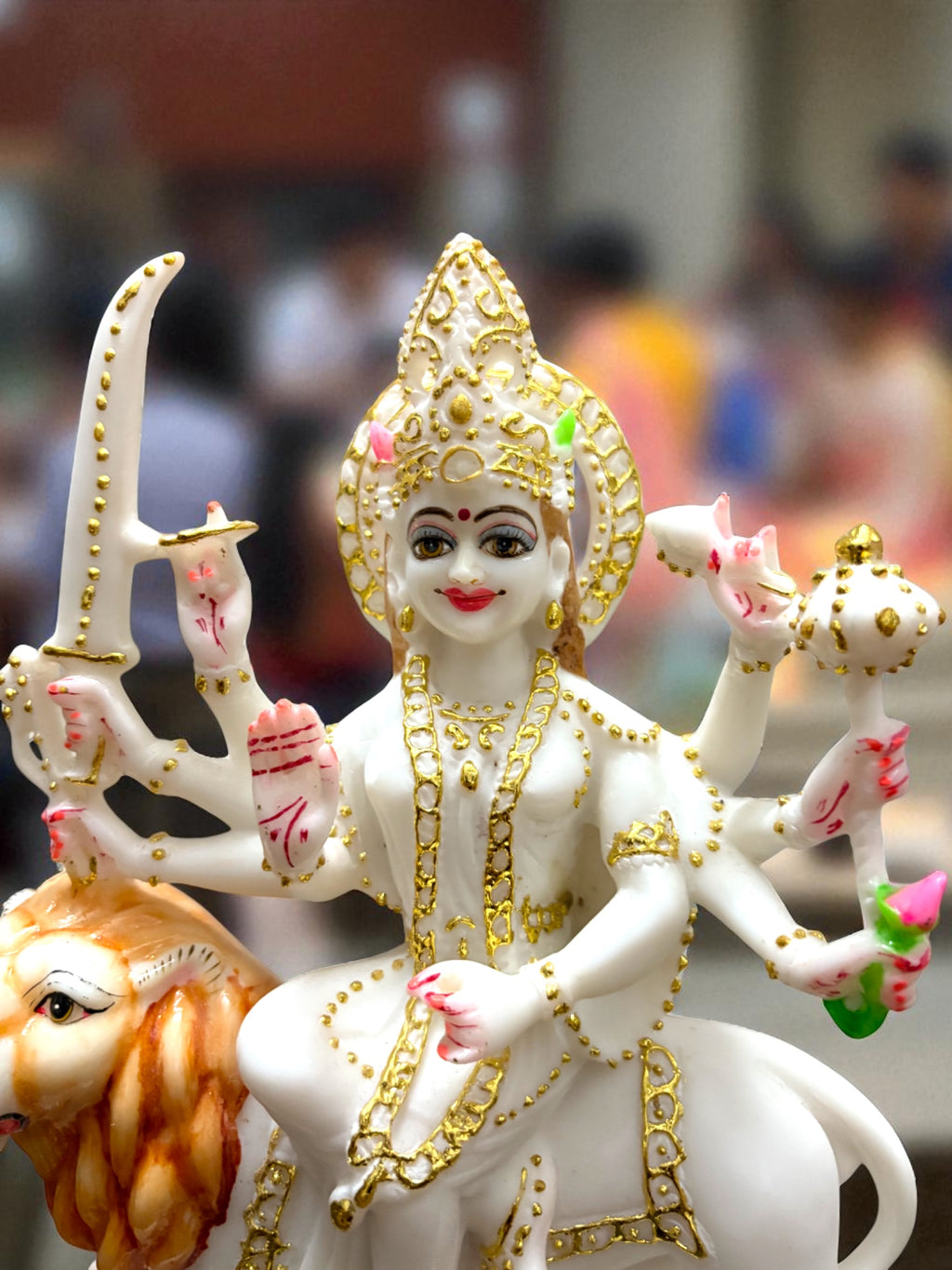 Maa Durga '7Inch' (Pure Marble)