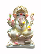 Lord Ganesh '4 Inch' (Pure Marble)