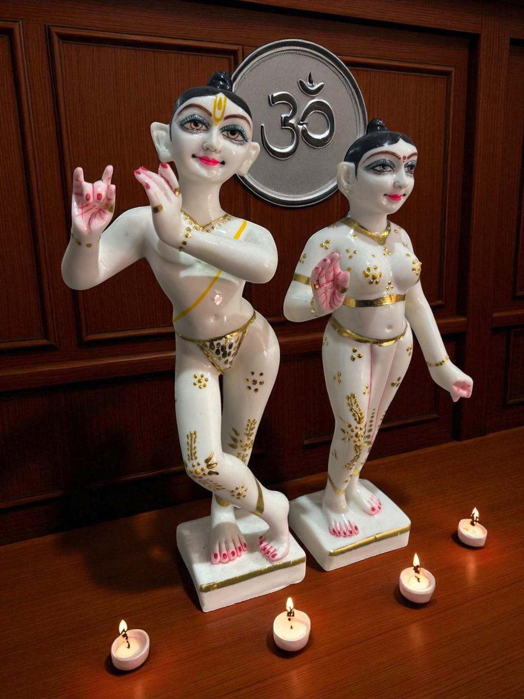 ISKCON Radha Krishna  '12 Inch' (Pure Marble)
