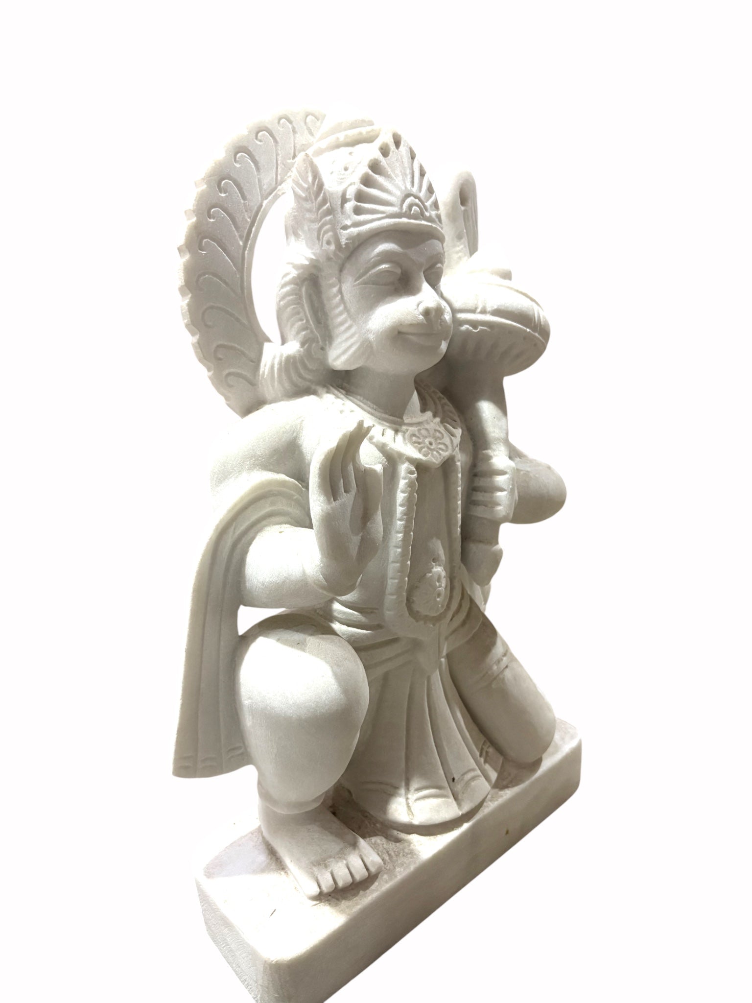 Hanuman Unpainted '12 Inch' ( Pure Marble)