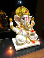 Lord Ganesha '12 Inch' (Pure Marble Dust)