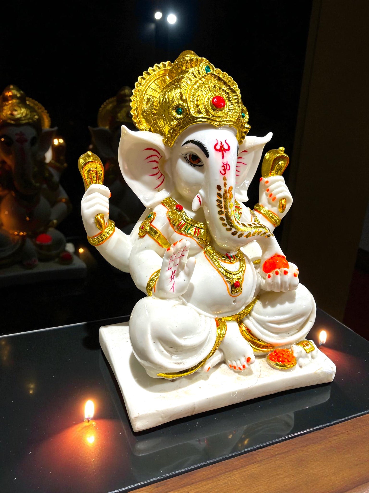Lord Ganesha '12 Inch' (Pure Marble Dust)