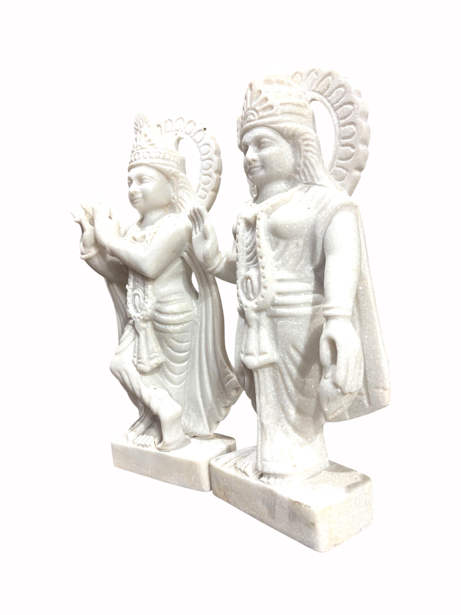 Radha Krishna (Unpainted) '15 Inch' (Pure Marble)