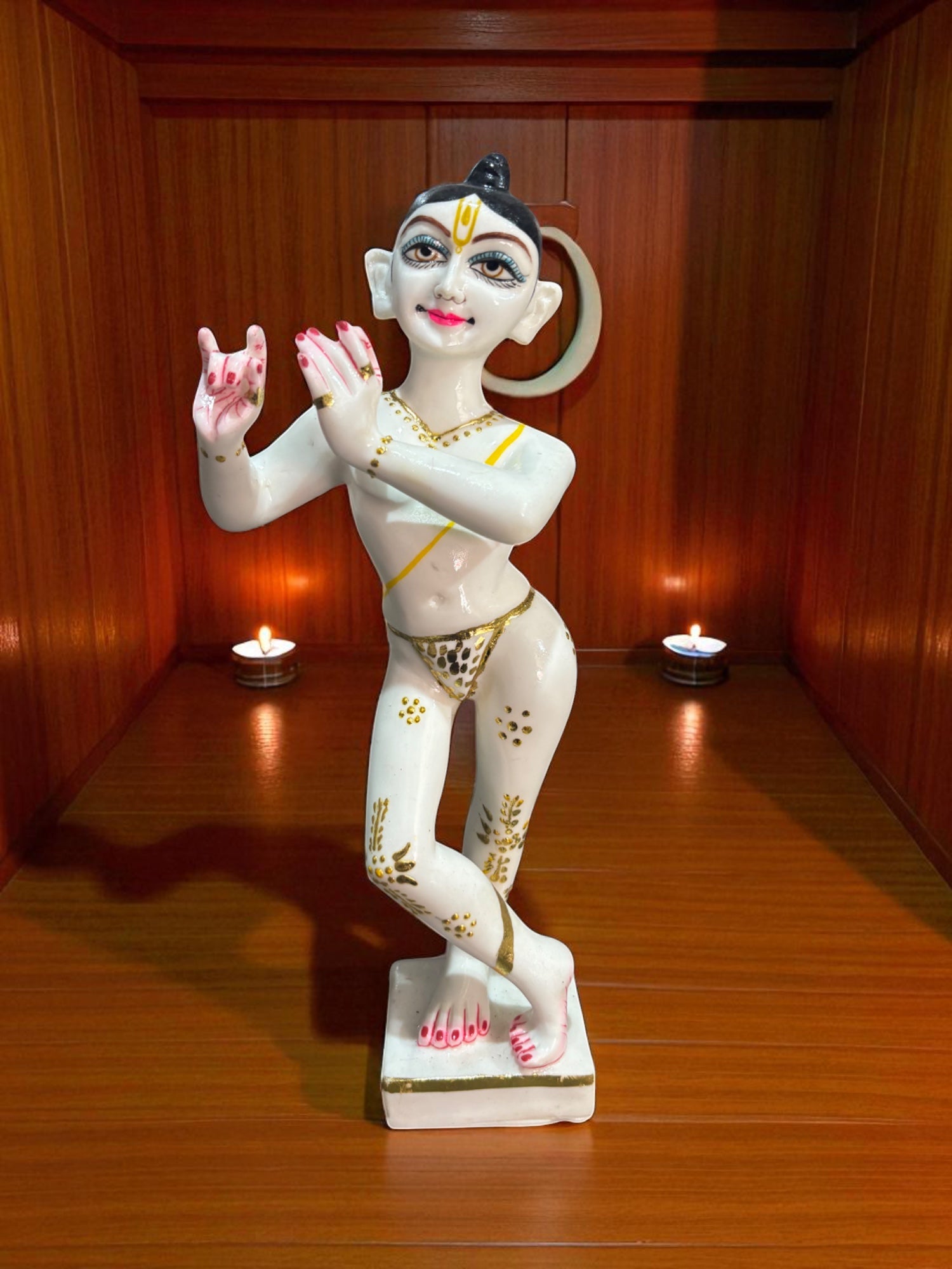 ISKCON Radha Krishna  '12 Inch' (Pure Marble)