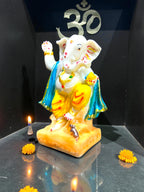 Dancing Lord Ganesha'9Inch' (Marble Dust)