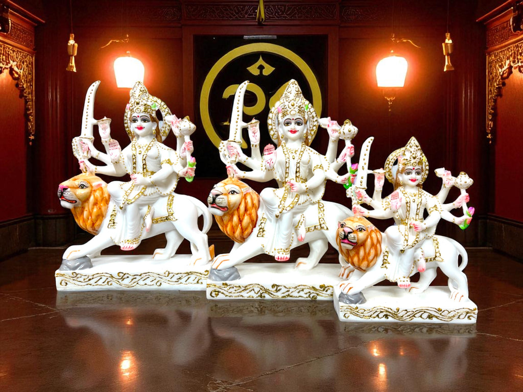 Maa Durga '7Inch' (Pure Marble)