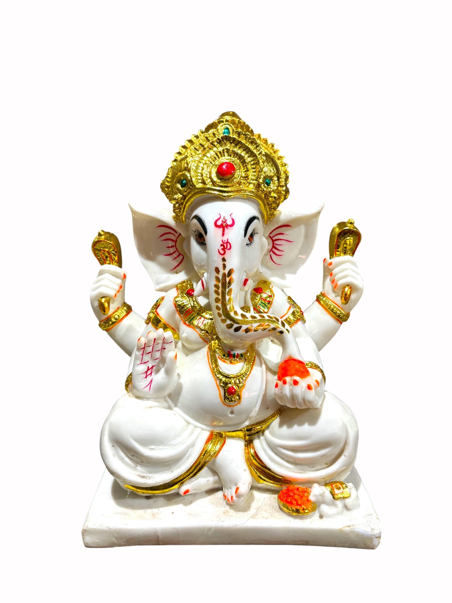 Lord Ganesha '12 Inch' (Pure Marble Dust)