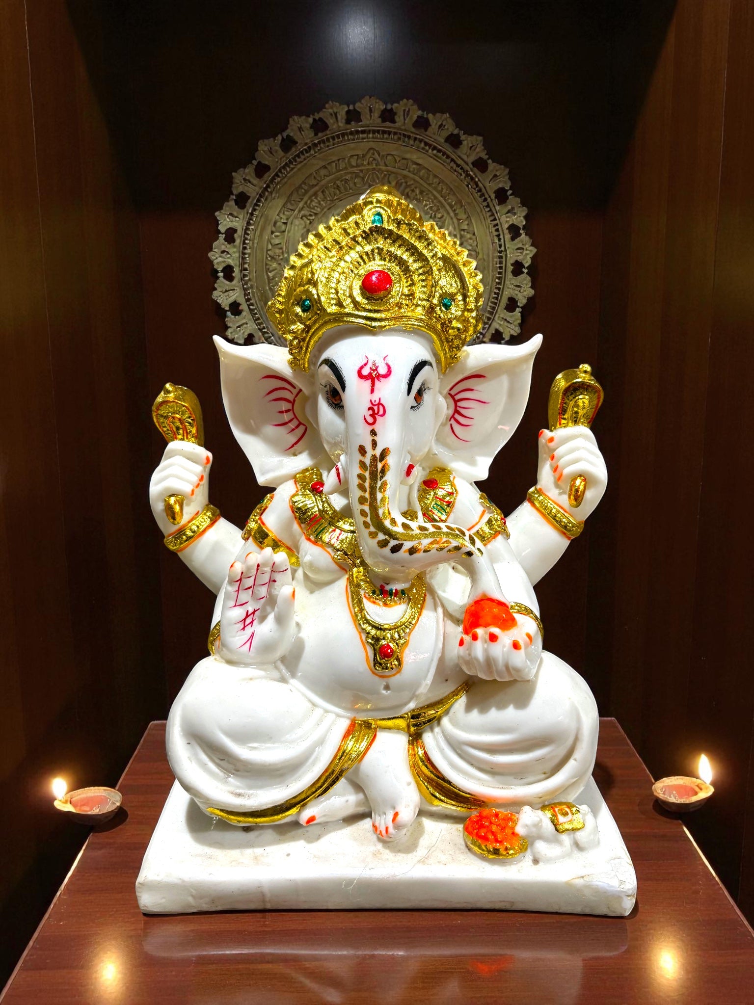 Lord Ganesha '12 Inch' (Pure Marble Dust)