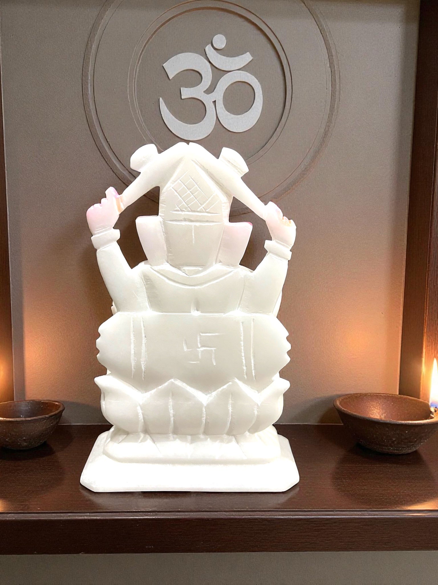 Lord Ganesha '6-Inch' (Pure Marble)