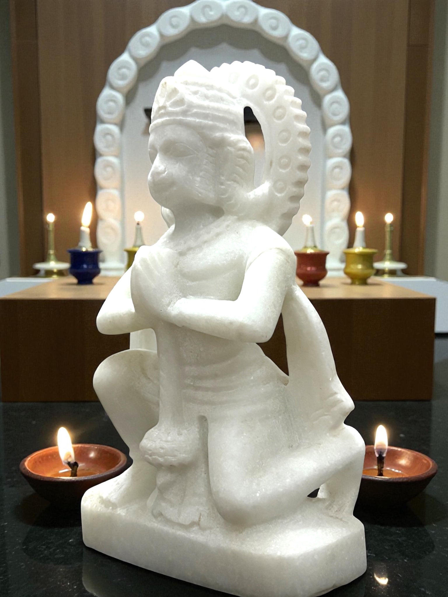 Hanuman Unpainted '10 Inch' (Pure Marble)