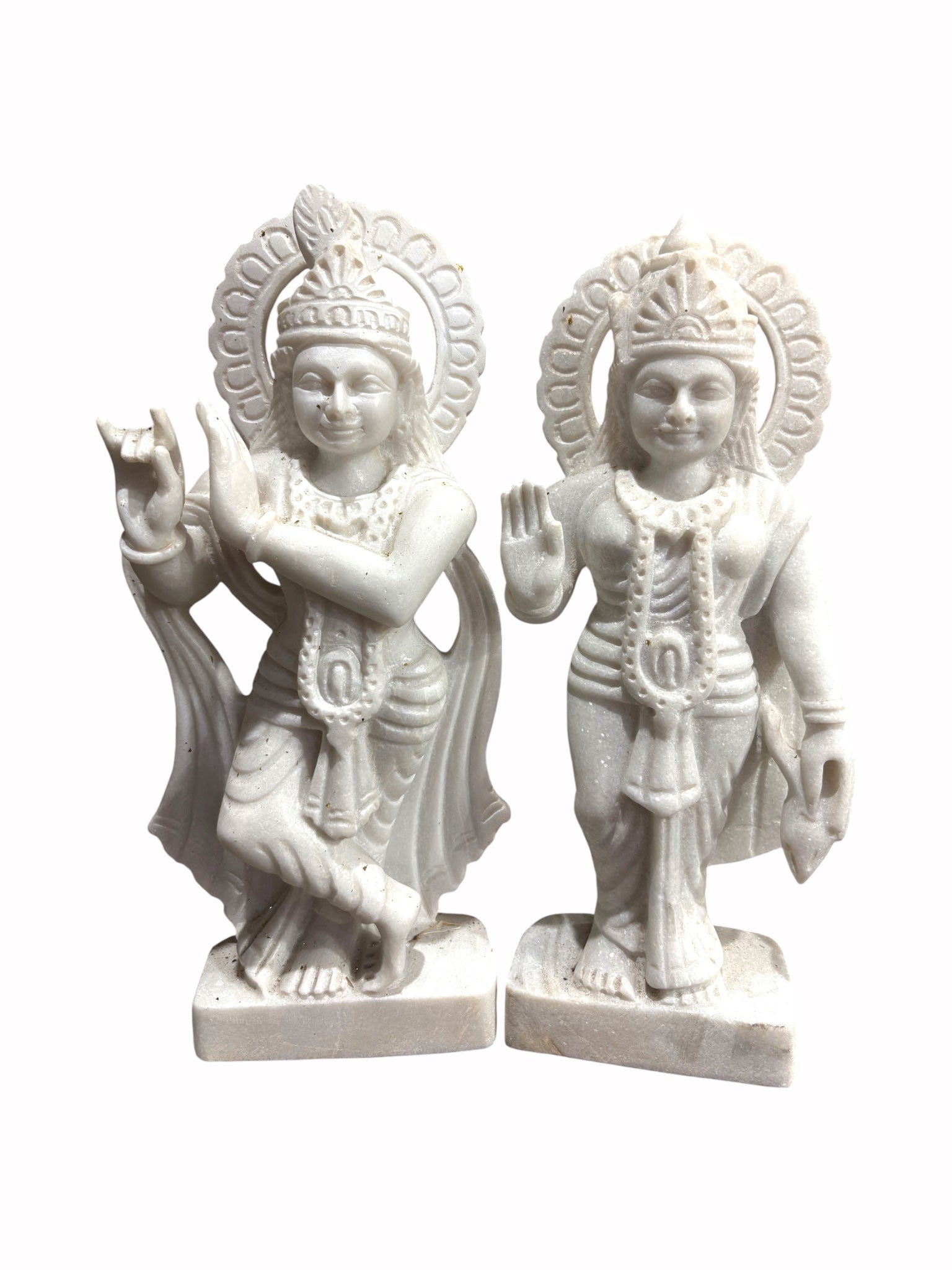 Radha Krishna (Unpainted) '15 Inch' (Pure Marble)
