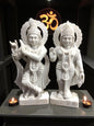 Radha Krishna (Unpainted) '15 Inch' (Pure Marble)