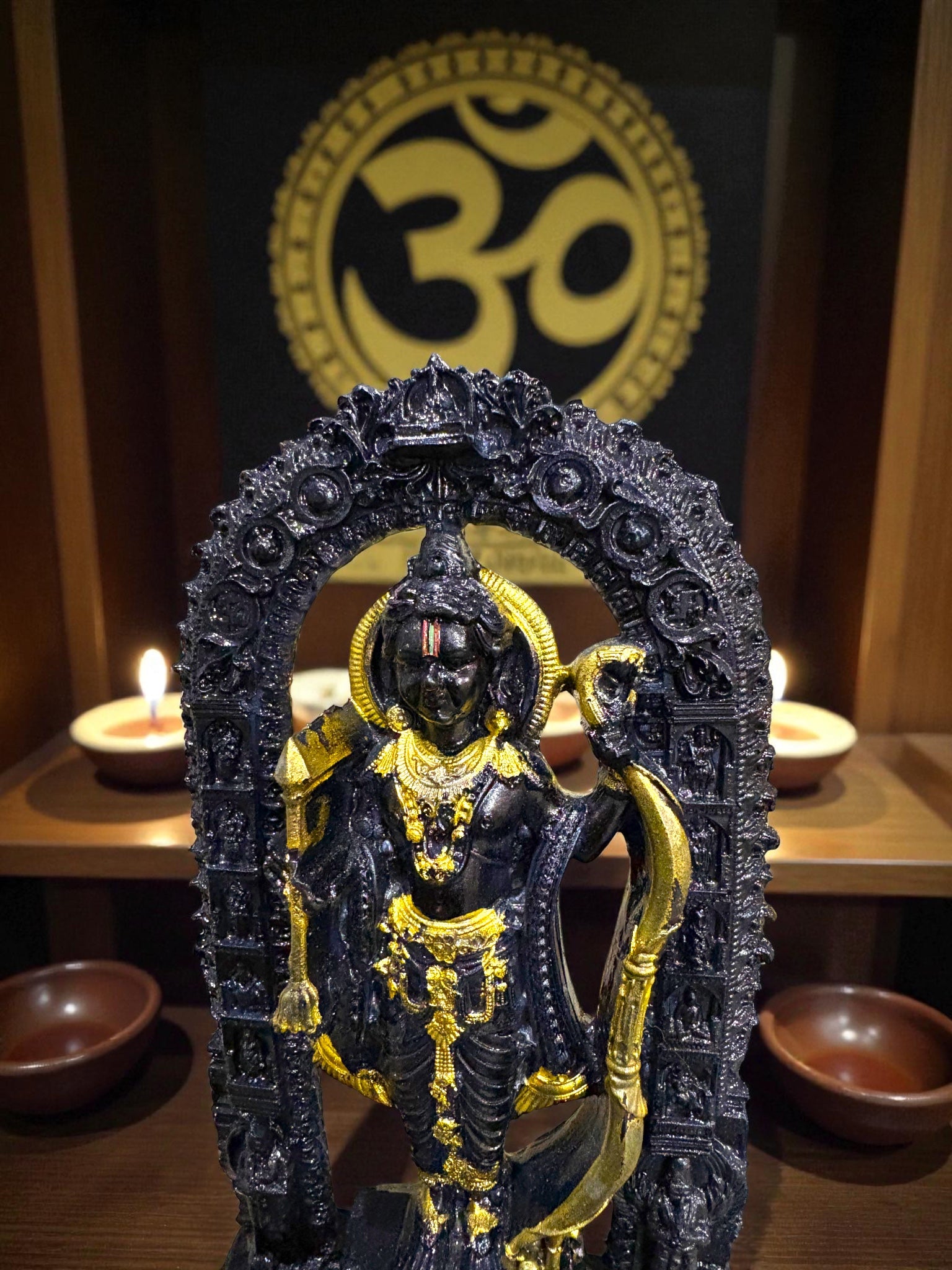 Lord Ram'9inch' (Pure Black Marble)