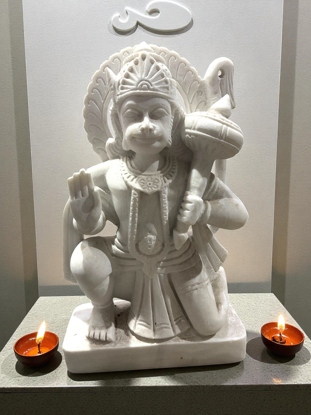 Hanuman Unpainted '12 Inch' ( Pure Marble)