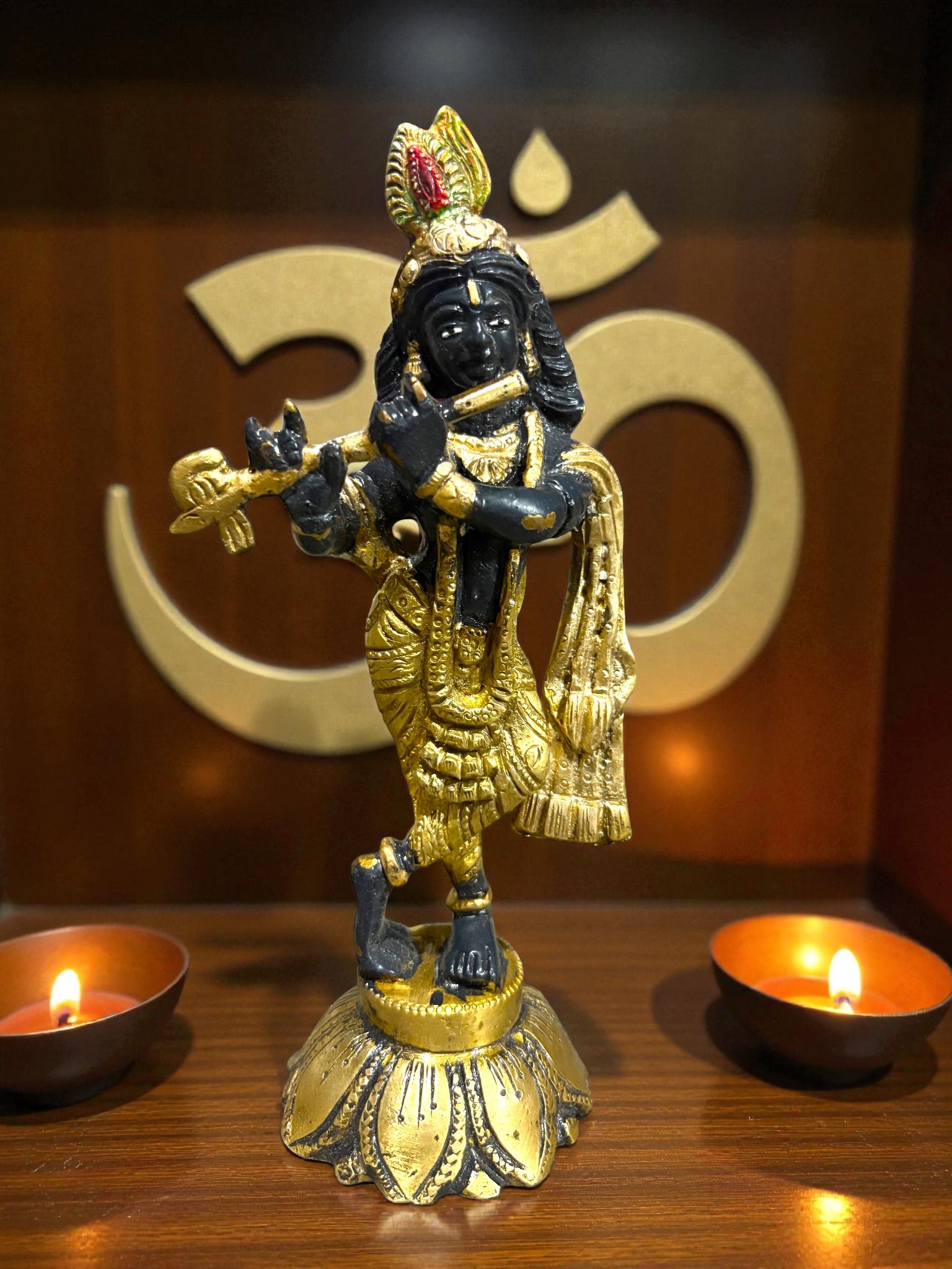 Lord Krishna '7 Inch' (Pure brass)