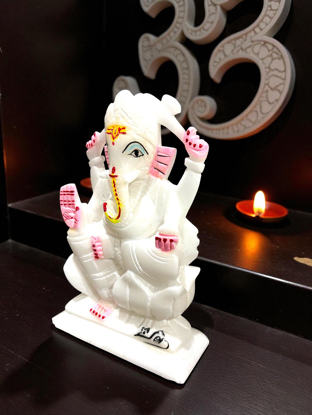 Lord Ganesha '6-Inch' (Pure Marble)