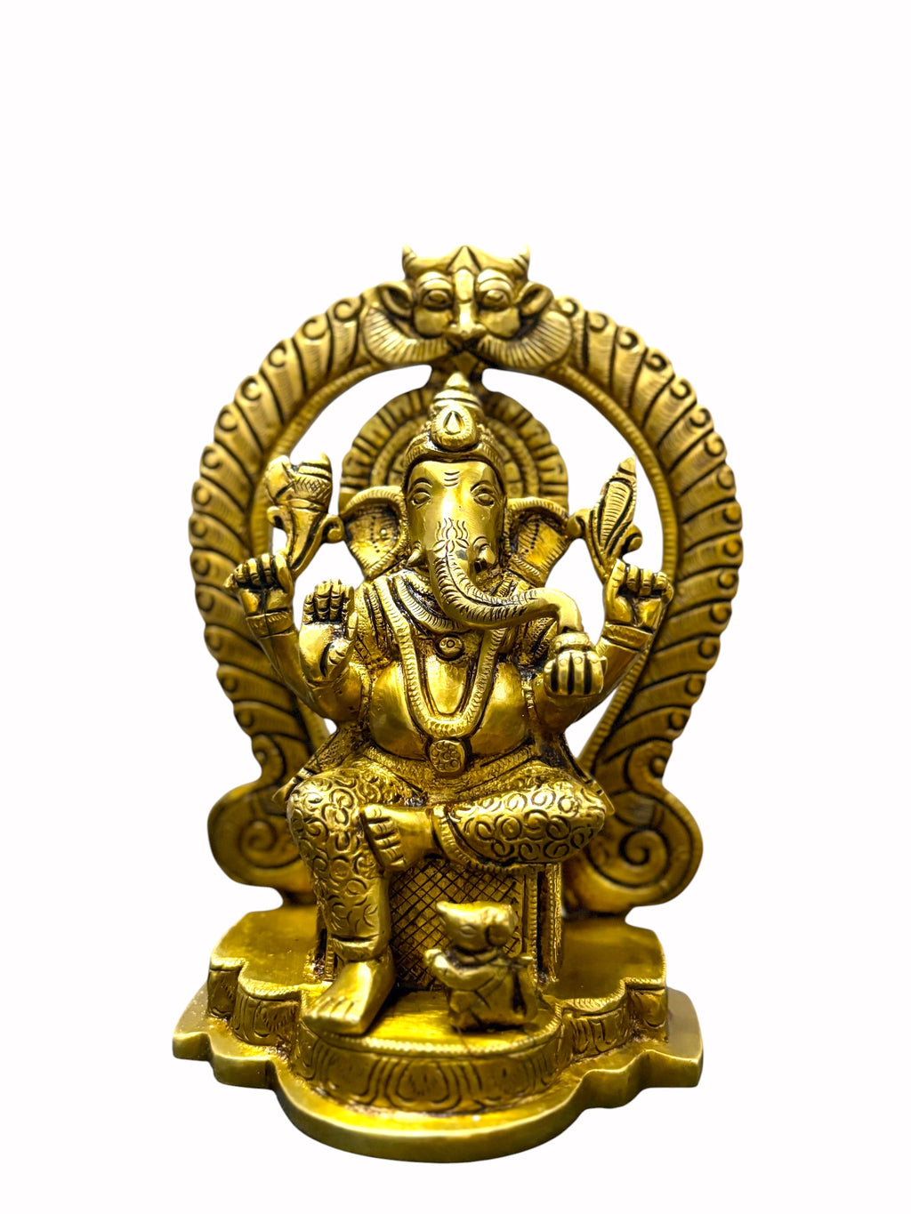 Lakshmi Ganesh '7 Inch' (Pure Brass)