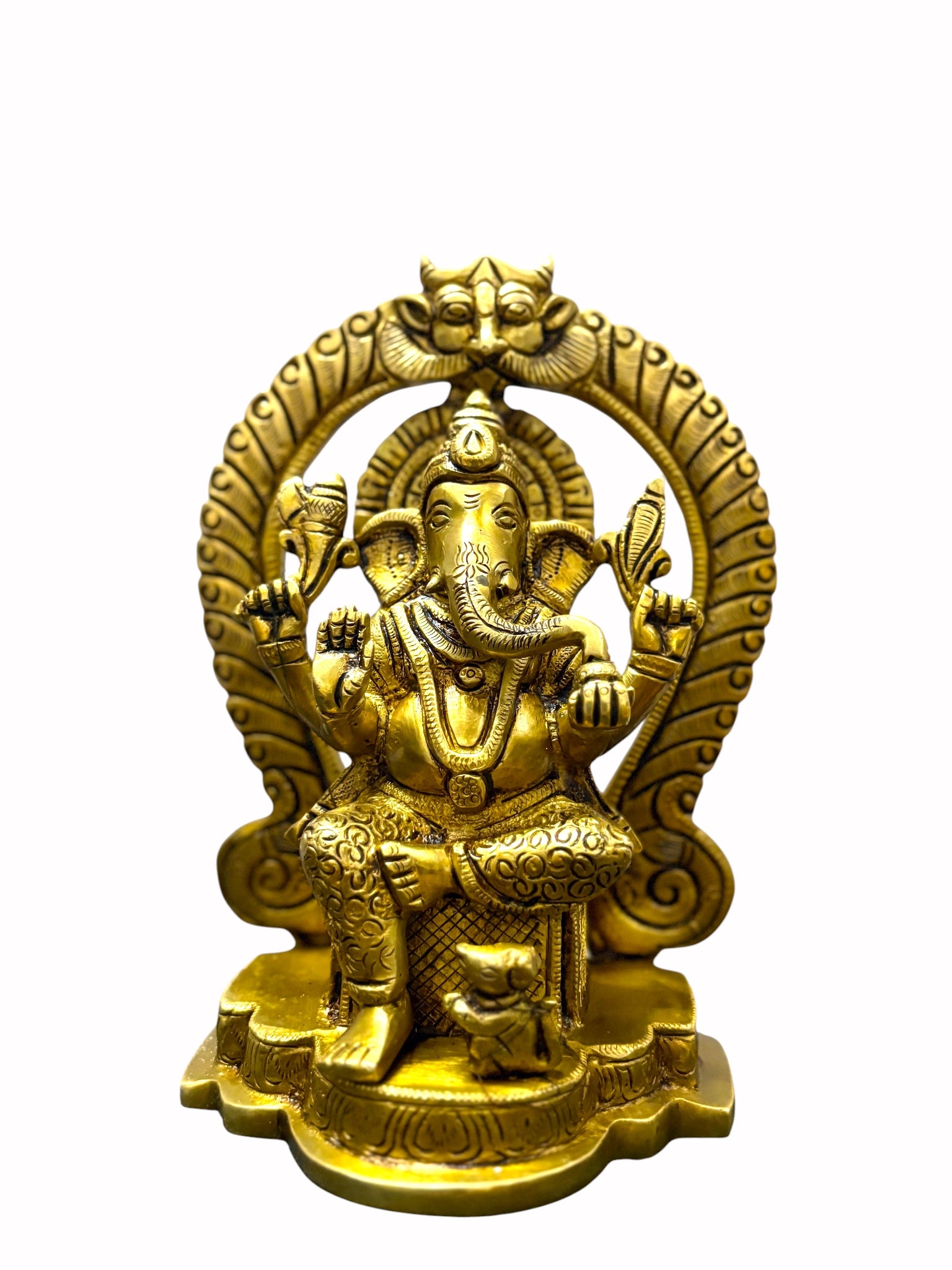 Lakshmi Ganesh '7 Inch' (Pure Brass)