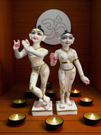 ISKCON Radha Krishna  '12 Inch' (Pure Marble)