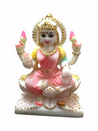 Lakshmi Ganesh '4 Inch' (Pure Marble)