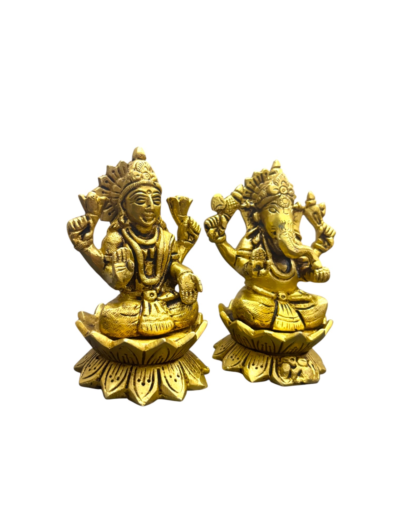 Lakshmi Ganesh '4Inch' (Pure Brass)