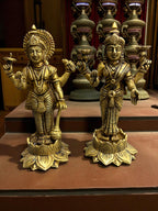 Lord Vishnu & Goddess Lakshmi ' 7Inch' ( Pure Brass)