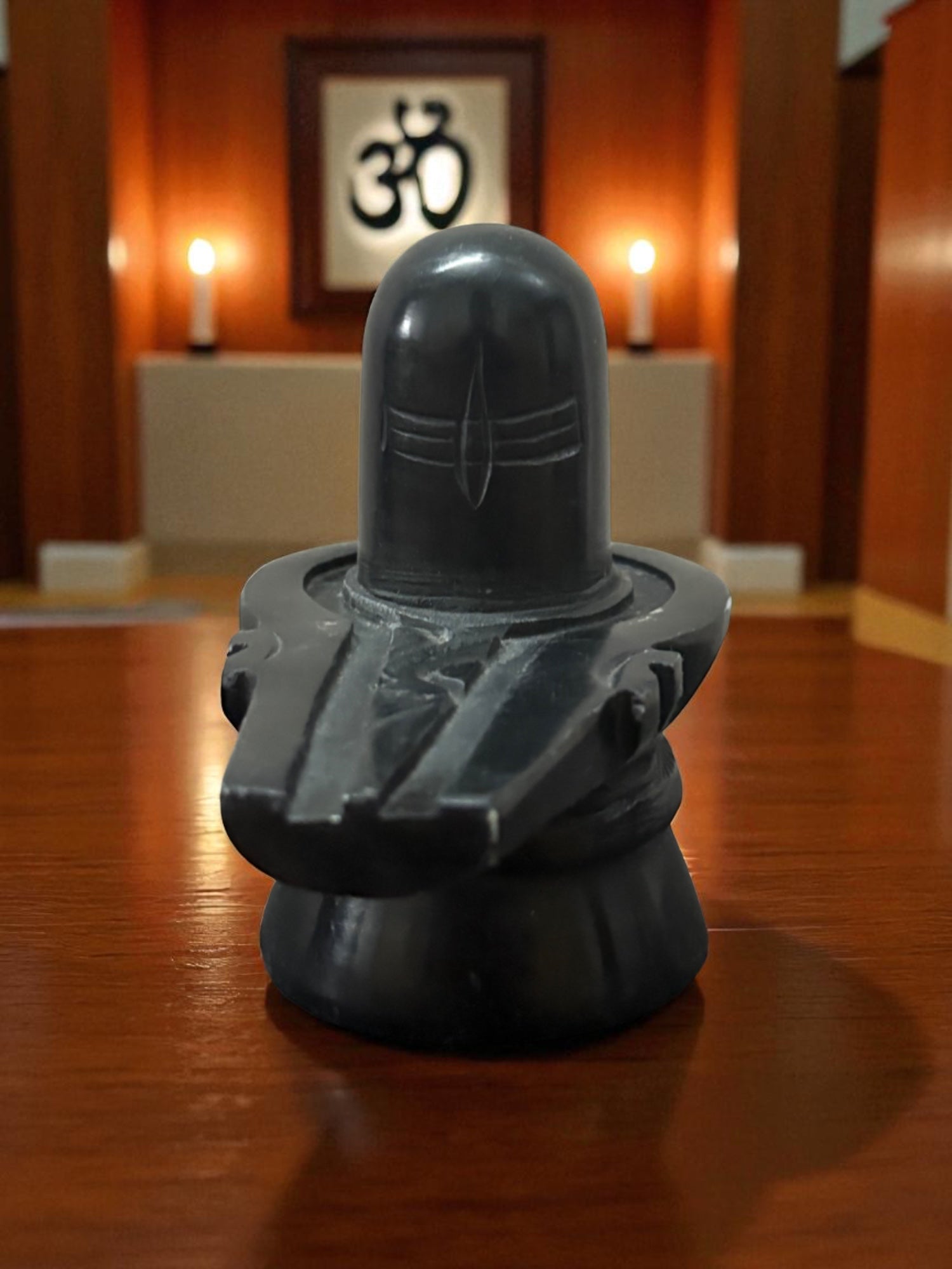 shivling '4Inch' (Pure Black Marble)