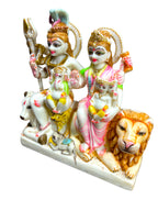 Shiv Parivar '12 Inch' (Pure Marble)