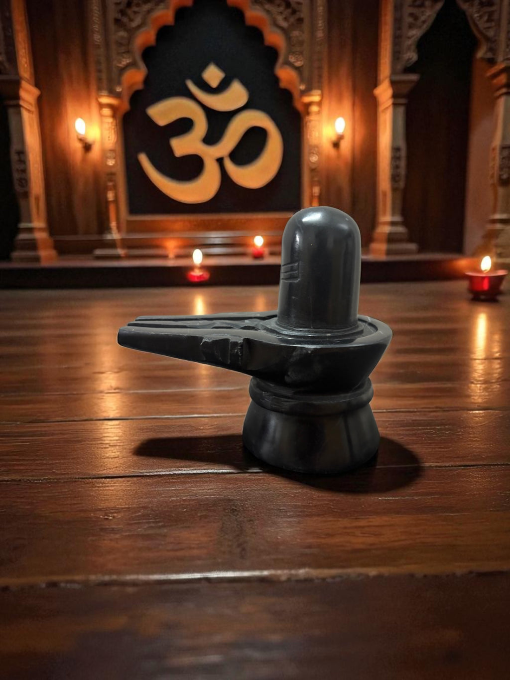 shivling '4Inch' (Pure Black Marble)