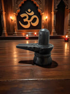 shivling '4Inch' (Pure Black Marble)