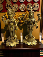 Lord Vishnu & Goddess Lakshmi ' 7Inch' ( Pure Brass)