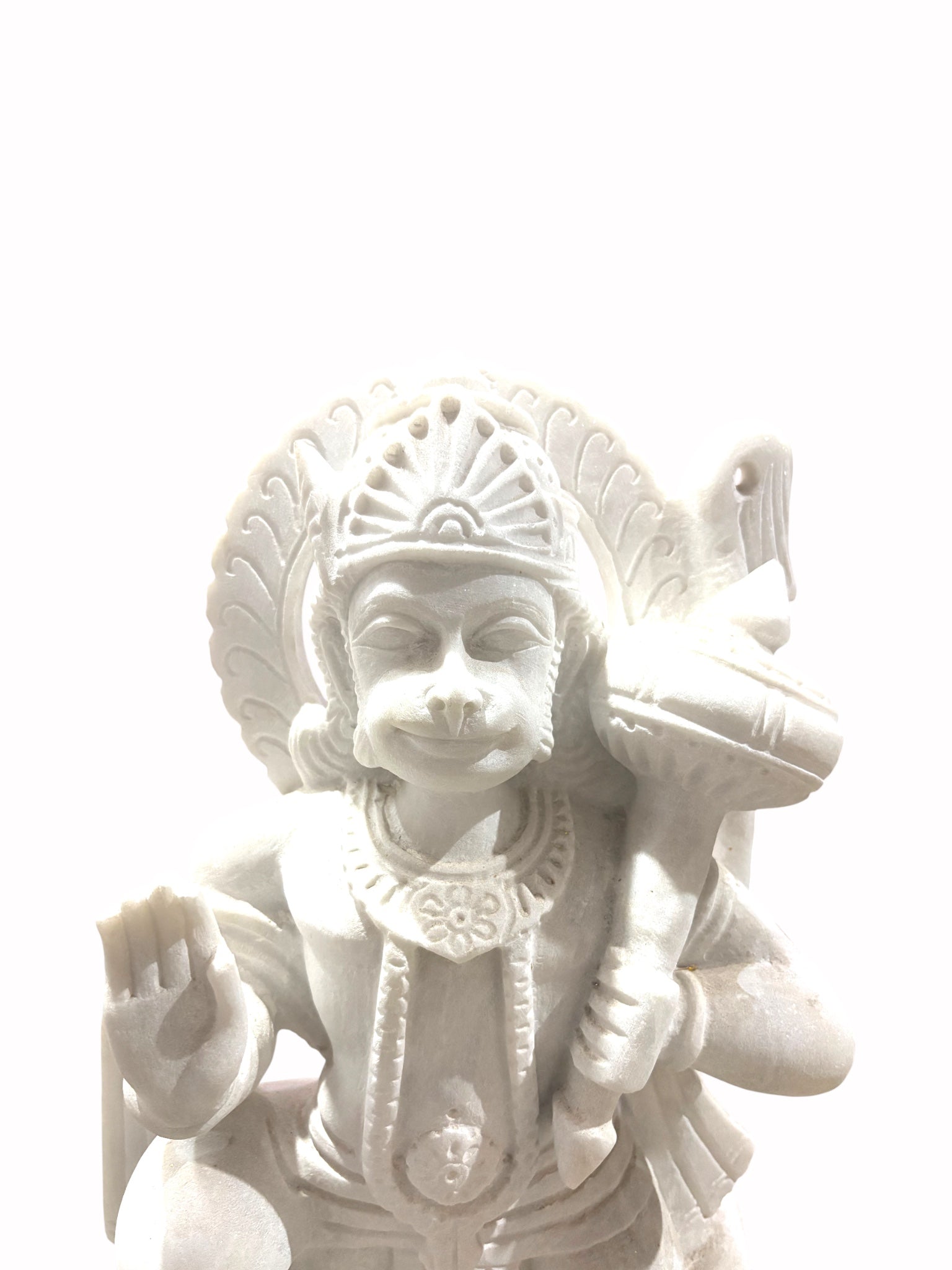 Hanuman Unpainted '12 Inch' ( Pure Marble)