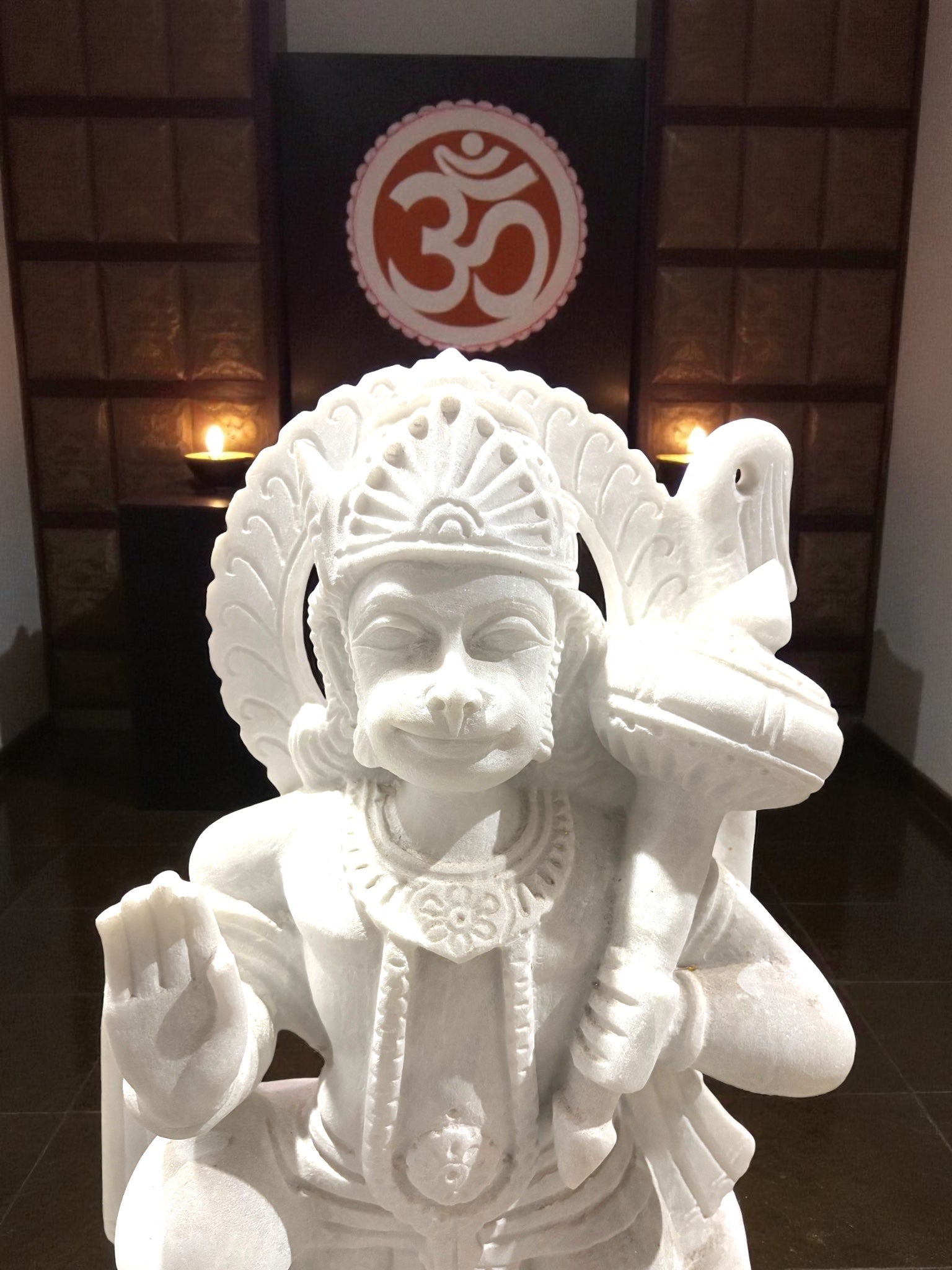 Hanuman Unpainted '12 Inch' ( Pure Marble)