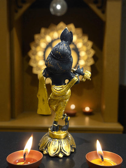 Lord Krishna '7 Inch' (Pure brass)