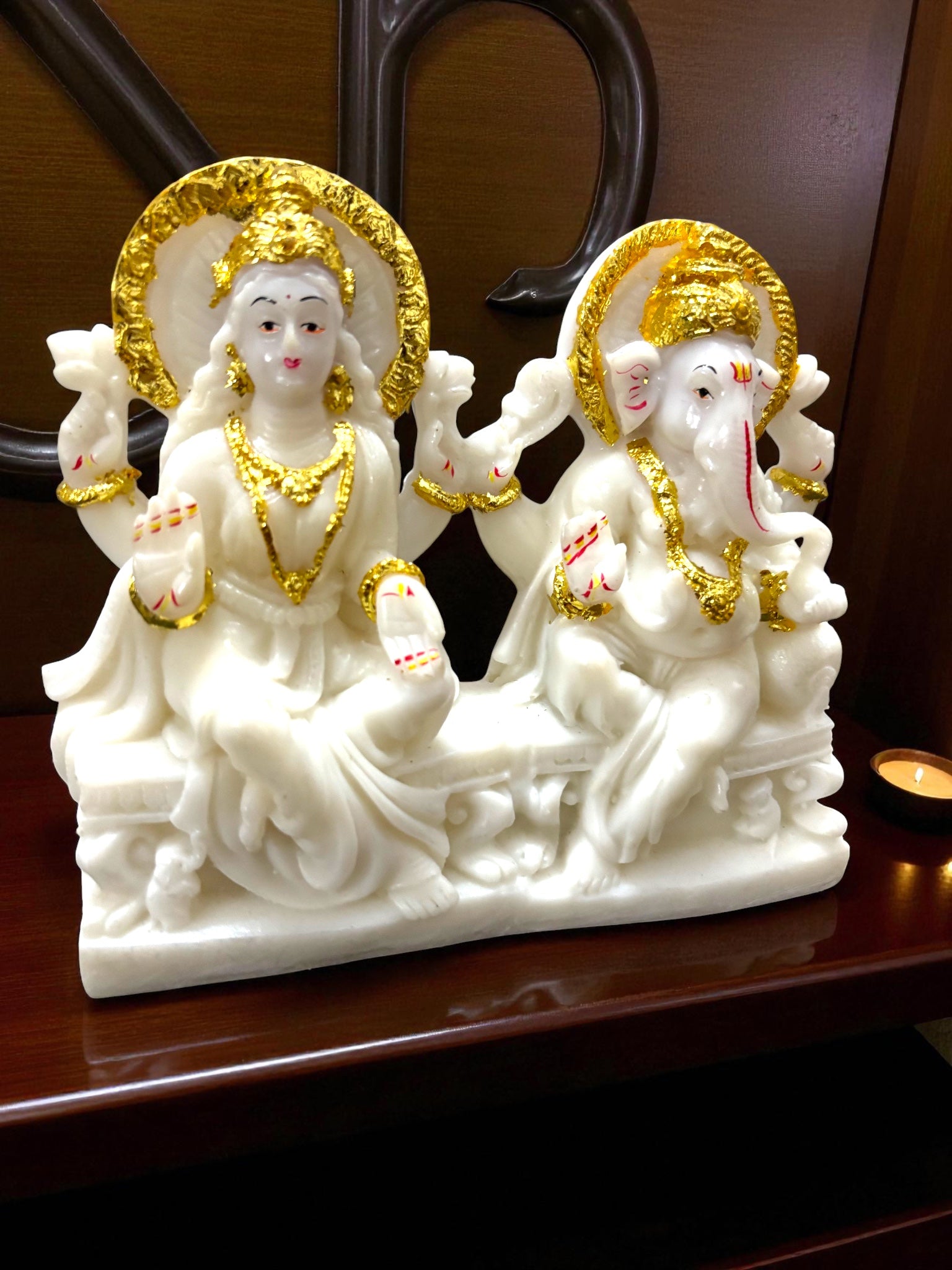 Lakshmi Ganesha '5Inch' (Marble Dust)