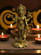 Lord Vishnu & Goddess Lakshmi ' 7Inch' ( Pure Brass)