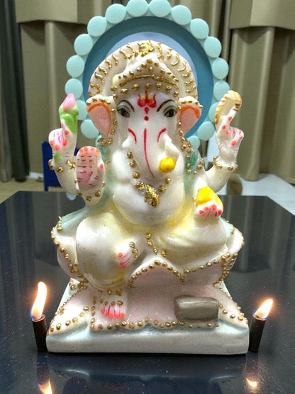 Lord Ganesh '4 Inch' (Pure Marble)