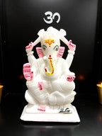 Lord Ganesha '6-Inch' (Pure Marble)