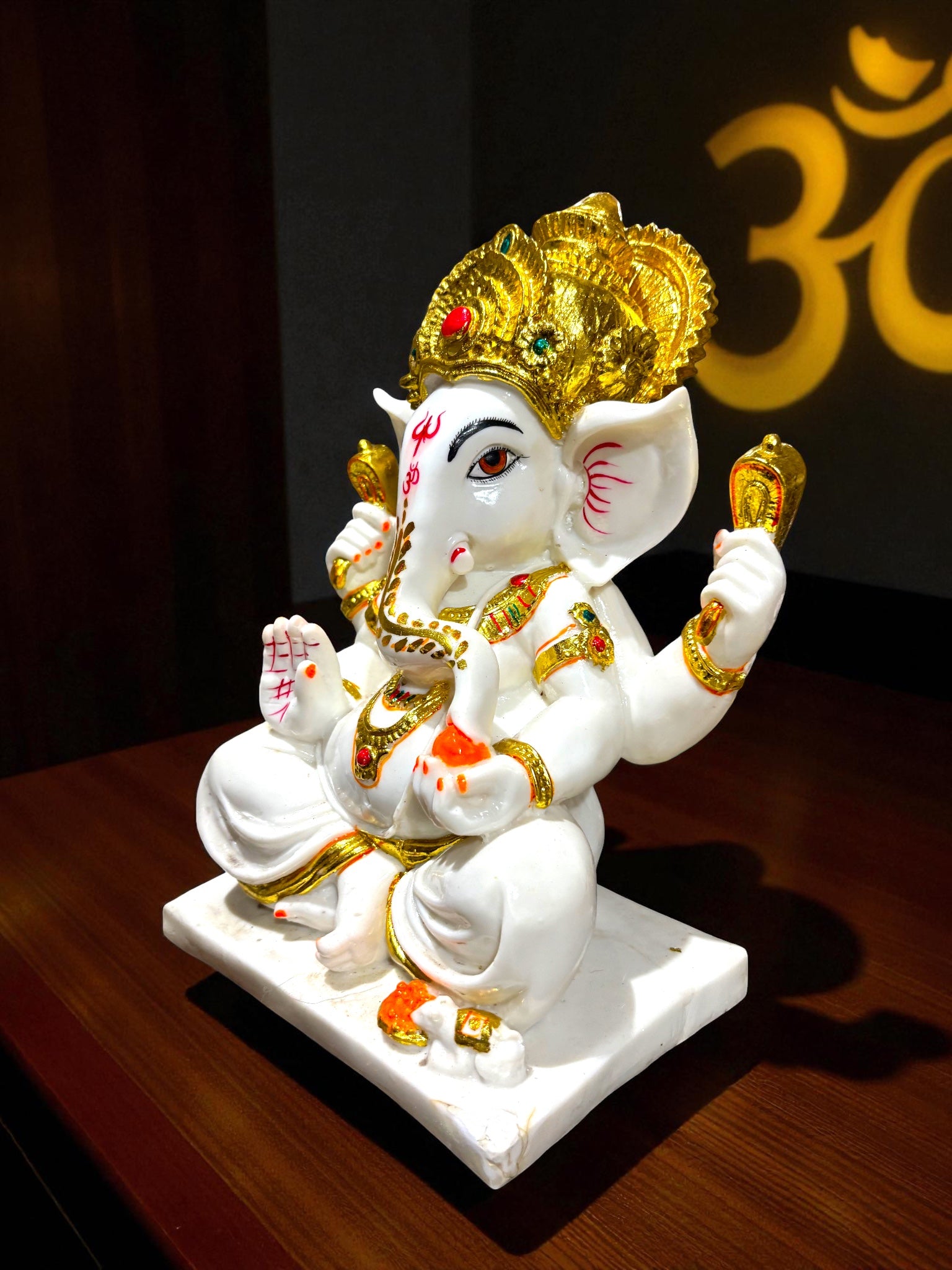 Lord Ganesha '12 Inch' (Pure Marble Dust)
