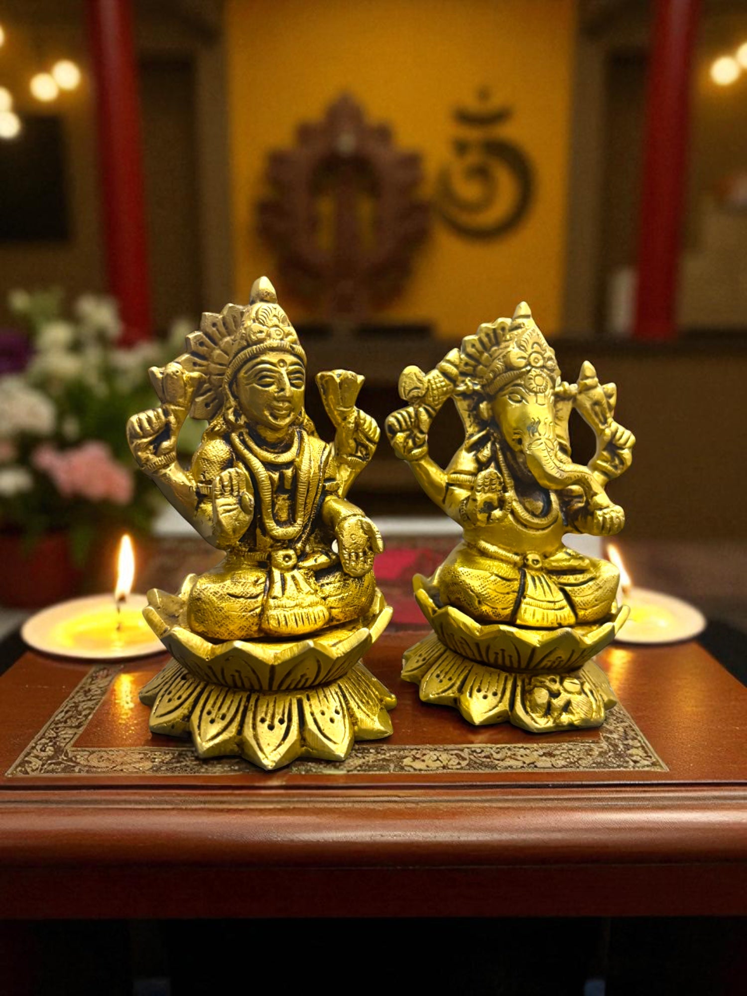 Lakshmi Ganesh '4Inch' (Pure Brass)